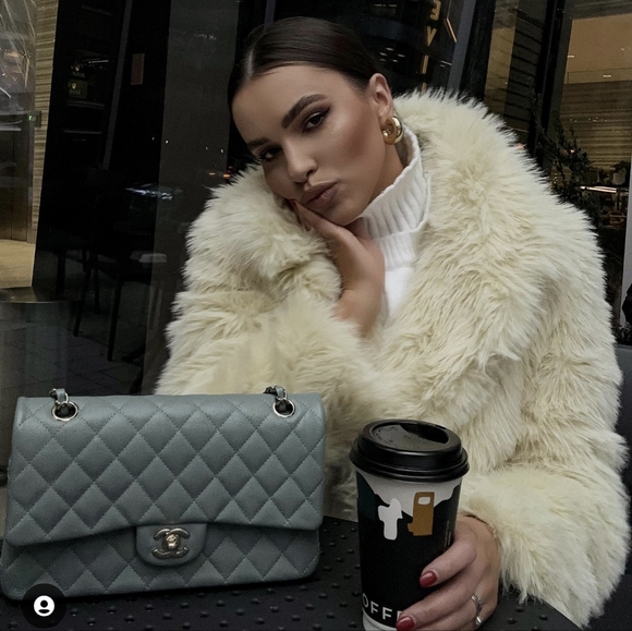 ZARA FAUX-FUR COLLARED SHORT JACKET YELLOW M - Picture 4 of 14